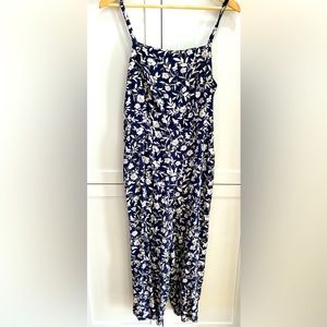 Sleeveless Wide-Leg Floral Jumpsuit